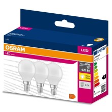 SETTI 3x LED-polttimo P45 E14/4,9W/230V 3000K - Osram