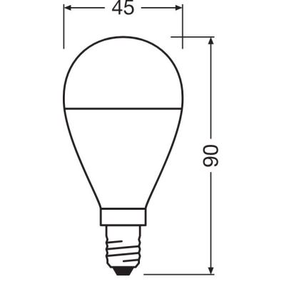 SETTI 3x LED-polttimo P45 E14/7,5W/230V 3000K - Osram