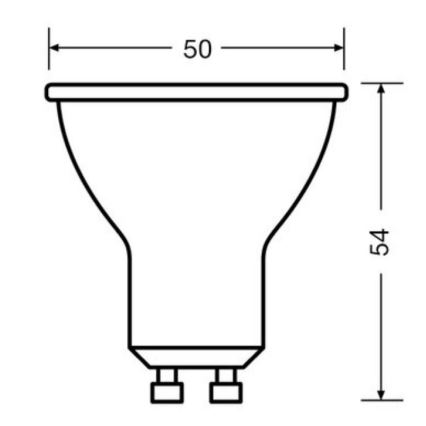 SETTI 3x LED-polttimo PAR16 GU10/4,5W/230V 2700K - Osram