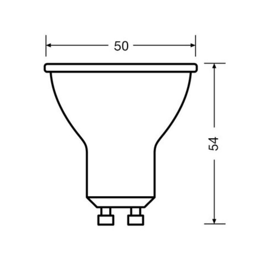 SETTI 3x LED-polttimo PAR16 GU10/4,5W/230V 2700K - Osram