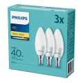 Setti 3x LED-polttimo Philips E14/5,5W/230V 2700K