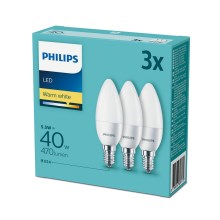 Setti 3x LED-polttimo Philips E14/5,5W/230V 2700K