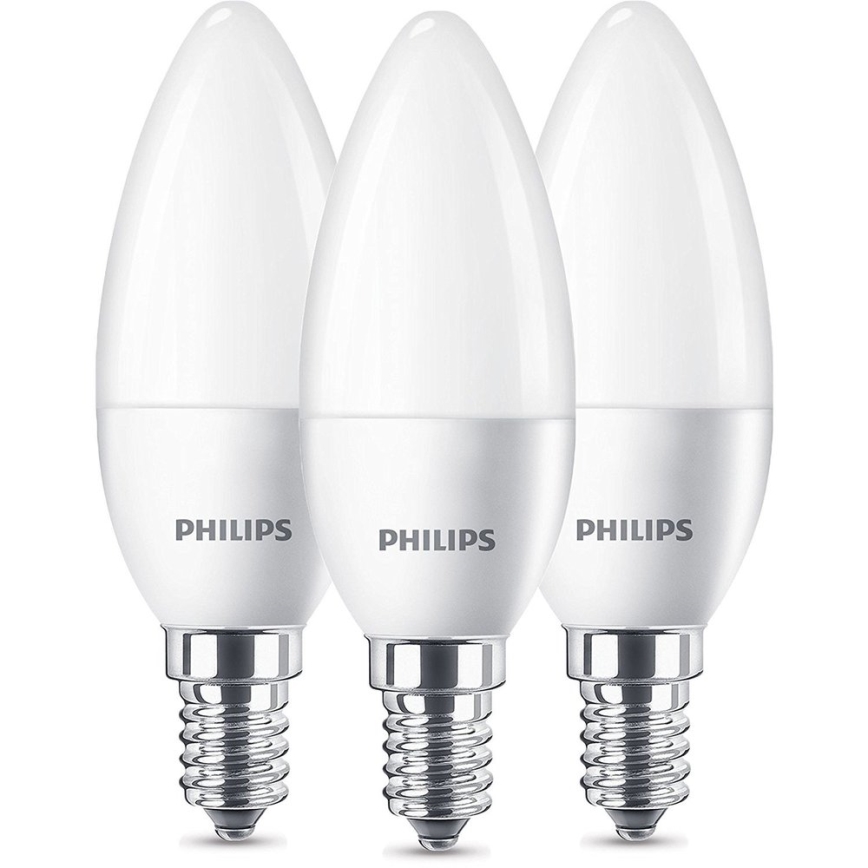 Setti 3x LED-polttimo Philips E14/5,5W/230V 2700K