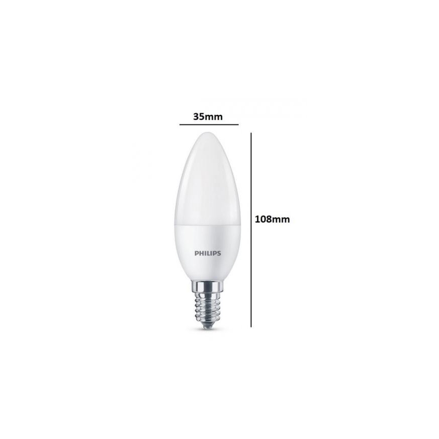 Setti 3x LED-polttimo Philips E14/5,5W/230V 2700K