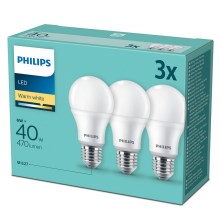 SETTI 3x LED-polttimo Philips E27/6W/230V 2700K