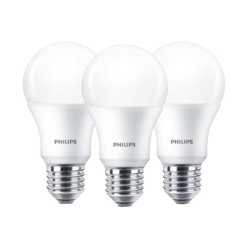 Setti 3x LED-polttimo Philips E27/9W/230V 2700K