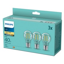 SETTI 3x LED Polttimo VINTAGE Philips E27/4,3W/230V 2700K