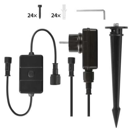 SETTI 3x LED RGBIC Himmennettävä ulko valonheitin GoSmart LED/14W/230V 3000-6500K IP65 Wi-Fi Tuya