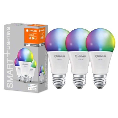 SETTI 3x LED RGBW Himmennettävä lamppu SMART+ E27/14W/230V 2700K-6500K Wi-Fi - Ledvance