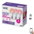 SETTI 3x LED RGBW Himmennettävä polttimo A60 E27/8,8W/230V 2200-6500K Wi-Fi - WiZ