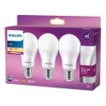 Setti 3x Philips A60 LED-lamppua E27/13W/230V 2700K