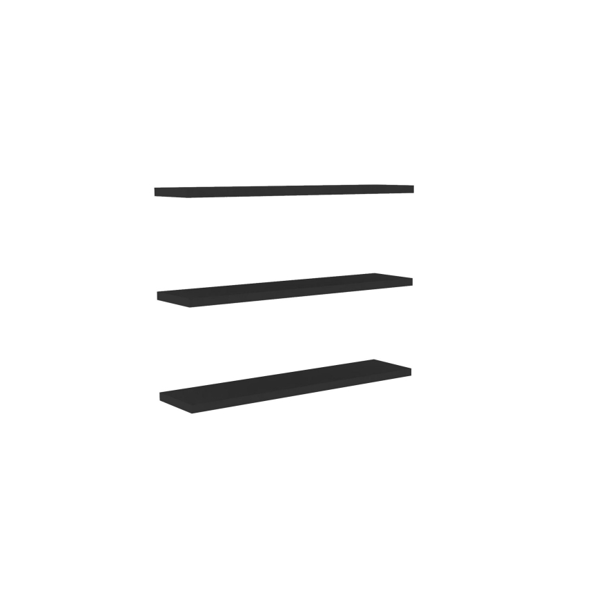 SETTI 3x Seinähylly BOSS antrasiitti