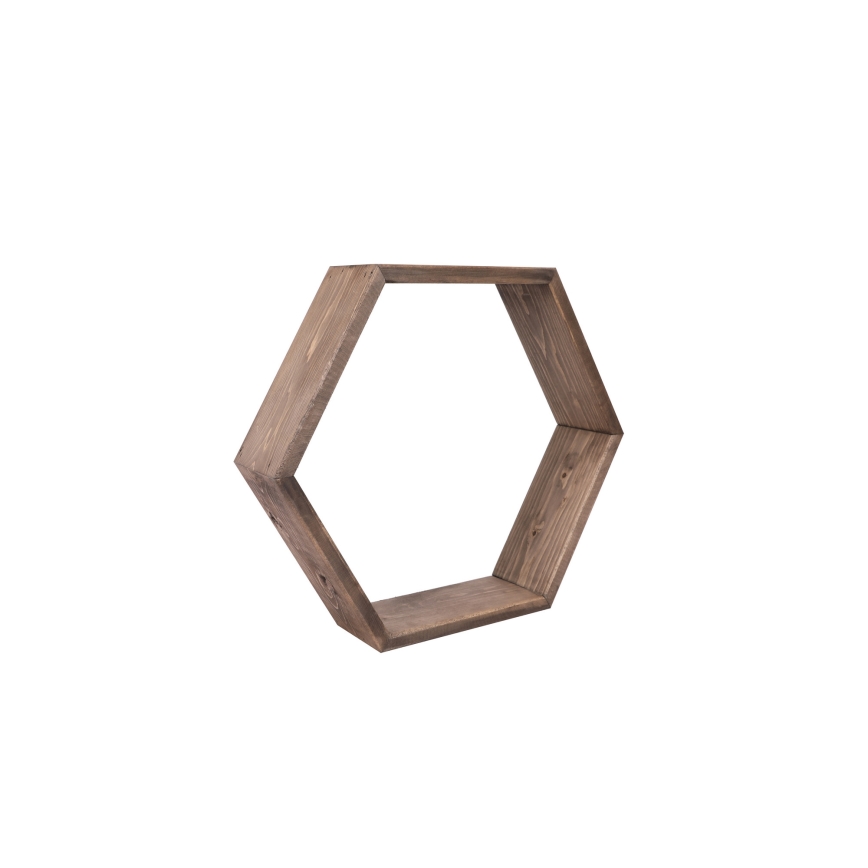 SETTI 3x Seinähylly kuusi ruskea