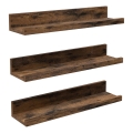 Setti 3x seinähyllyjä SHELFY 38x5x10 cm ruskea