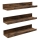Setti 3x seinähyllyjä SHELFY 38x5x10 cm ruskea