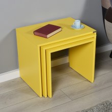 SETTI 3x Sohvapöytä keltainen