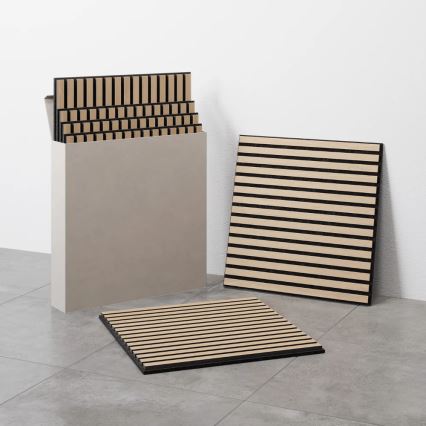 Setti 4 kpl akustisia seinäpaneeleja DANVIKEN 60x60 cm tammi