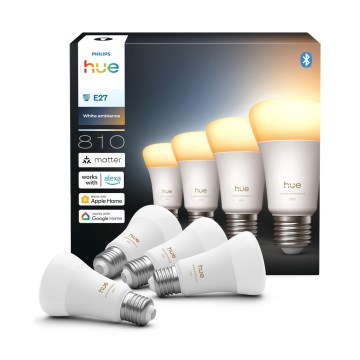 Setti 4 kpl himmennettäviä Philips Hue White Ambiance -LED-lamppuja E27/6W/230V 1000–20000K