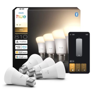Setti 4 kpl himmennettäviä Philips Hue WHITE LED-lamppuja E27/7W/230V 2700K