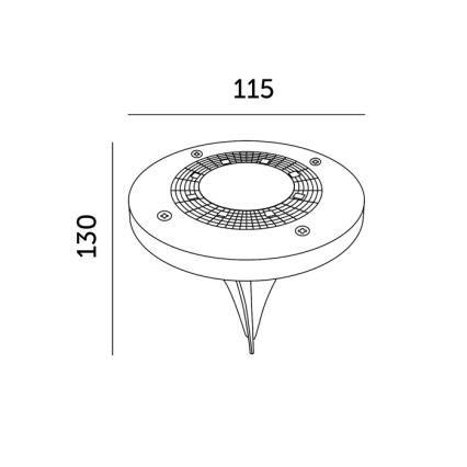 Setti 4 kpl LED-aurinkovalaisinta CLAVO LED/1xAAA 4000K IP44 300 mAh