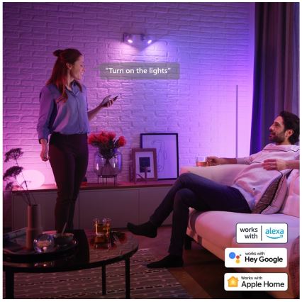 Setti 4 kpl Philips Hue WHITE AND COLOR AMBIANCE RGBW himmennettävät LED-polttimot GU5,3/MR16/6,3W/12V 2000-6500K