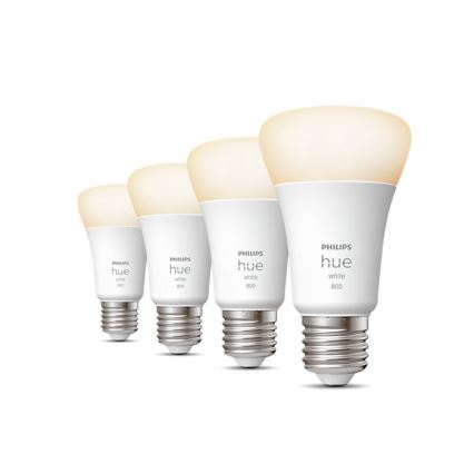 SETTI 4x Himmennettävä LED-polttimo Philips Hue WHITE A60 E27/9W/230V 2700K