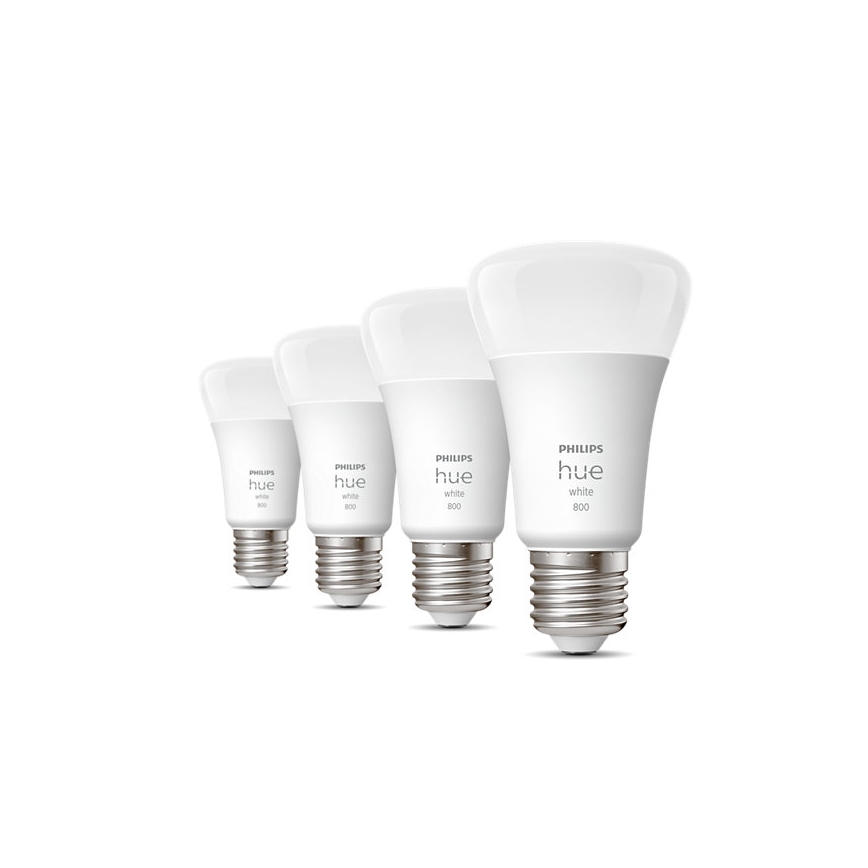 SETTI 4x Himmennettävä LED-polttimo Philips Hue WHITE A60 E27/9W/230V 2700K