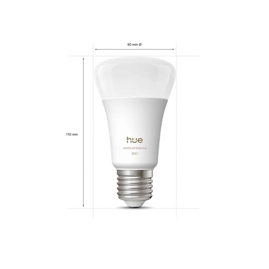 Setti 4 kpl himmennettäviä Philips Hue White Ambiance -LED-lamppuja E27/6W/230V 1000–20000K