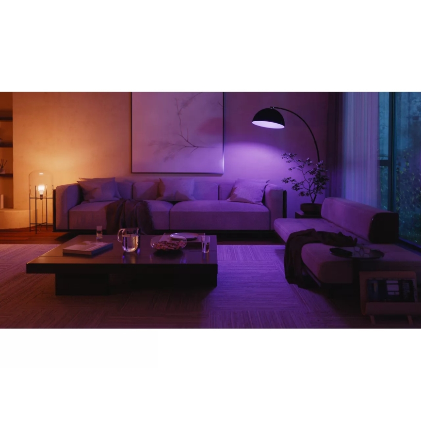 Setti 4 kpl LED-himmennettäviä Philips Hue WHITE AND COLOR AMBIANCE E27/6W/230V 1000-20000K
