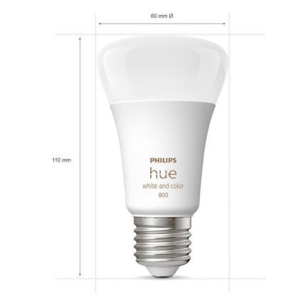 SETTI 4x LED himmennettävä polttimo Philips Hue WACA E27/6,5W/230V 2000-6500K