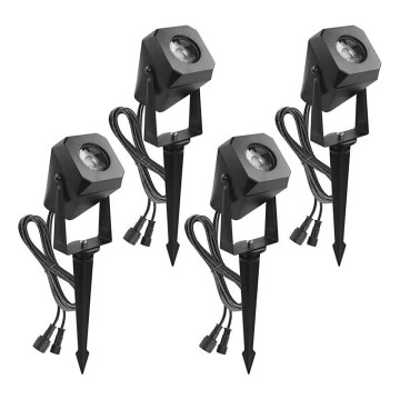 SETTI 4x LED RGBIC Himmennettävä ulko lamppu LED/7W/230V 3000-6500K IP65 Wi-Fi Tuya