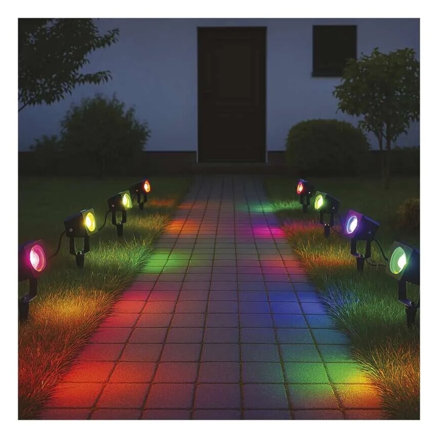 SETTI 4x LED RGBIC Himmennettävä ulko lamppu LED/7W/230V 3000-6500K IP65 Wi-Fi Tuya