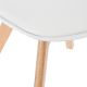 SETTI 4x Ruokapöydän tuoli BAYA pyökki/valkoinen