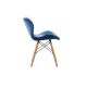 SETTI 4x Ruokapöydän tuoli TRIGO 74x48 cm tummansininen/pyökki