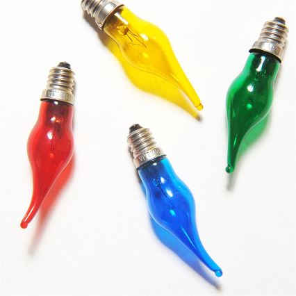 SETTI 4x Vaihtolamppu GLORIA E10/14V/0,1A värikäs Valmistettu EU