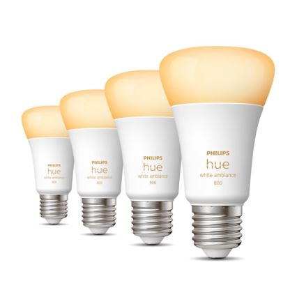 SETTI 4xLED himmennettävä polttimo Philips Hue WHITE AMBIANCE E27/6W/230V 2200-6500K