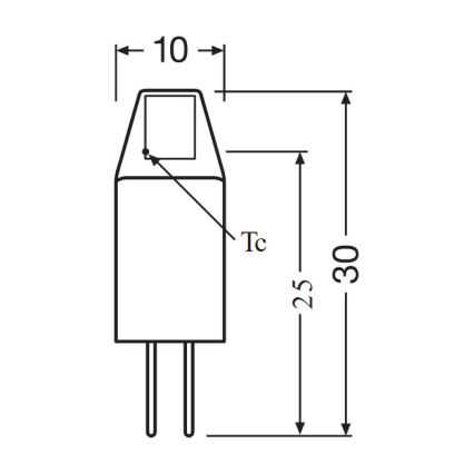 Setti 5 kpl LED-polttimo PIN MICRO G4/1W/12V 2700K - Osram