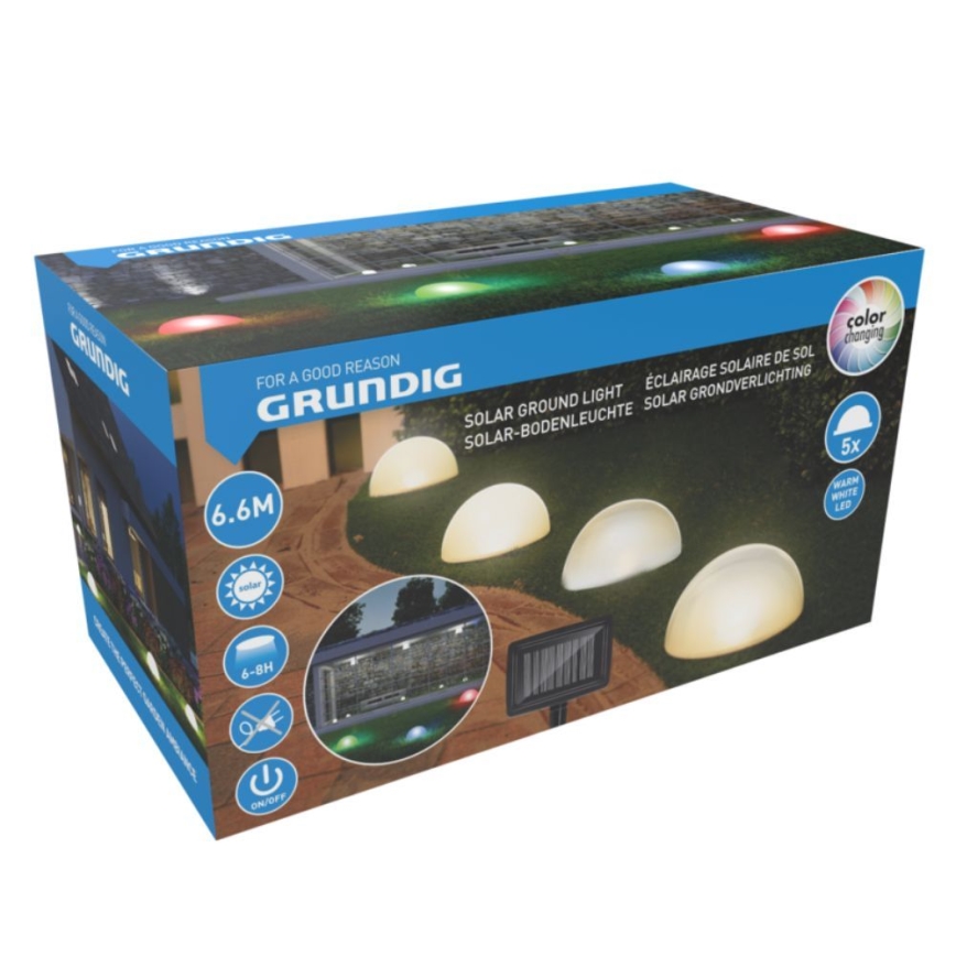 SETTI 5x LED-aurinkovalaistus LED/3,2V 600 mAh monivärinen