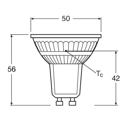 SETTI 5x LED-polttimo PAR16 GU10/4,3W/230V 2700K 120° - Osram