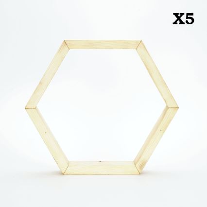 SETTI 5x Seinähylly RAF 36x31 cm kuusi