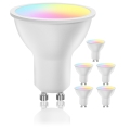 Setti 6 kpl himmennettäviä RGBW-LED GU10-polttimoita MESH 6,5W/230V 2700-6500K Wi-Fi + kaukosäädin - Aigostar