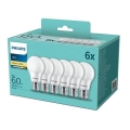 SETTI 6x LED-polttimo Philips A60 E27/8W/230V 2700K