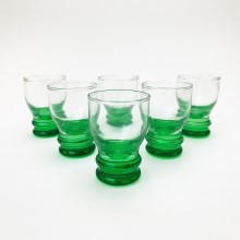 Setti 6x liköörilasi läpinäkyvä vihreä