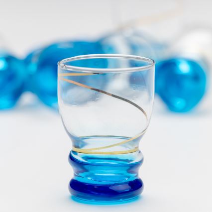 Setti 6x shottilasi läpinäkyvä sininen