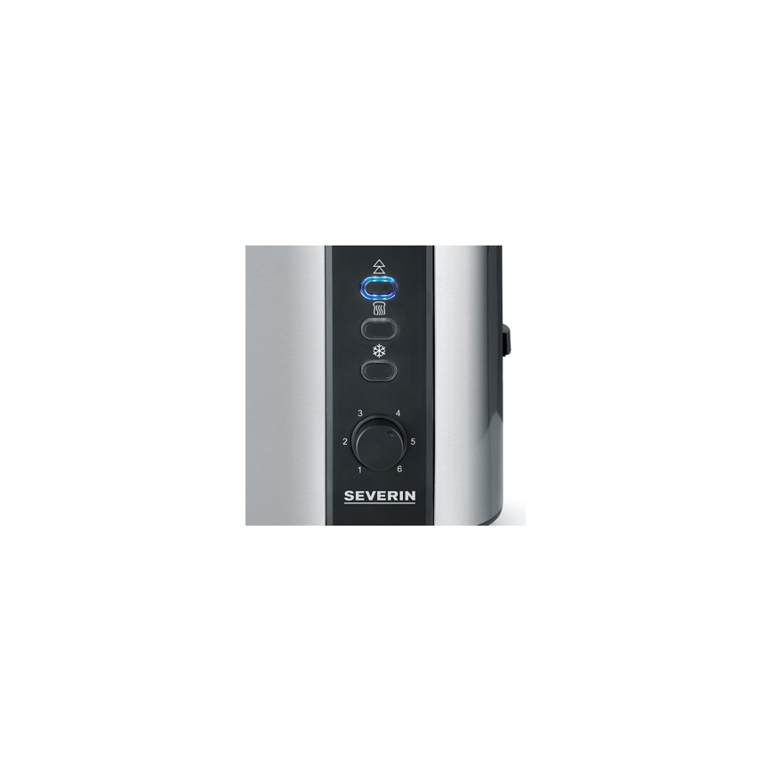 Severin AT 2589 - Kaksipaikkainen leivänpaahdin 800W/230V ruostumaton teräs/musta