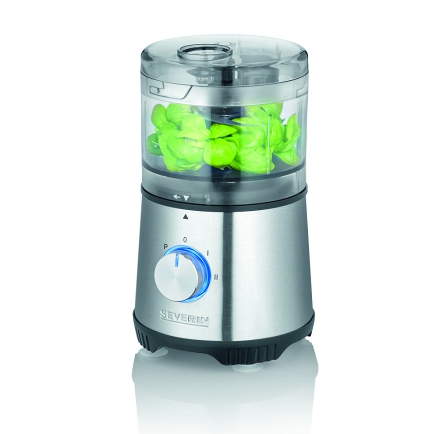 Severin KM 3865 - Ruokasilppuri 400W/230V ruostumaton teräs/musta
