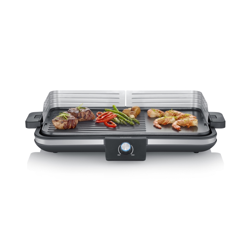 Severin PG 8564 - Pöytäsähkögrilli 2300W/230V 50x30 cm musta