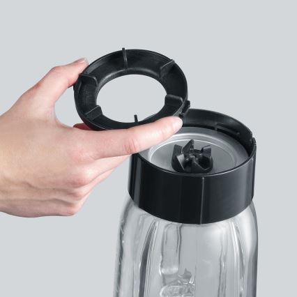 Severin SM 3737 - pöytätehosekoitin, 1 l, 500 W/230 V, ruostumaton teräs/musta