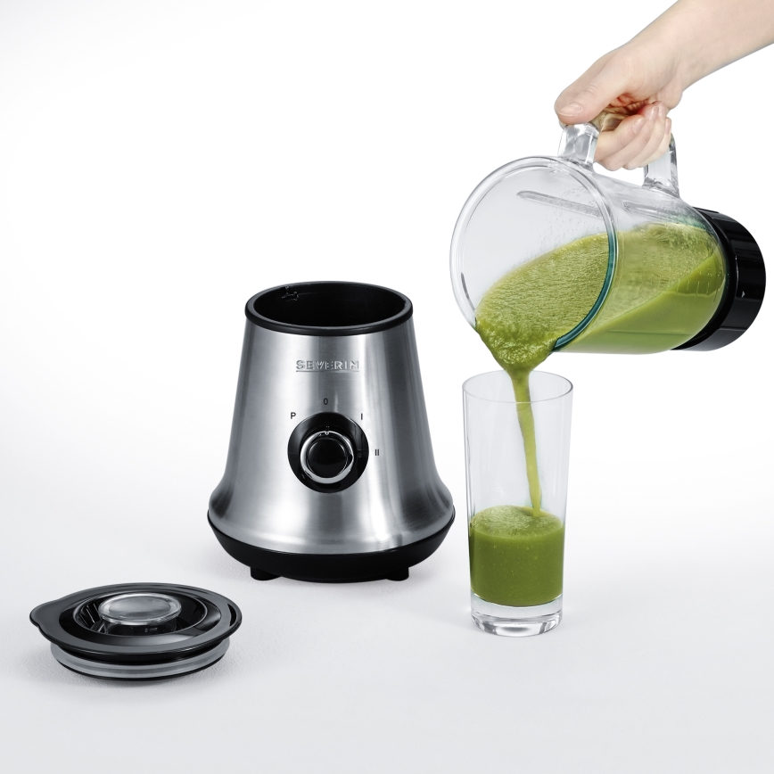 Severin SM 3737 - Pöytätehosekoitin 1 l 500W/230V ruostumaton teräs/musta