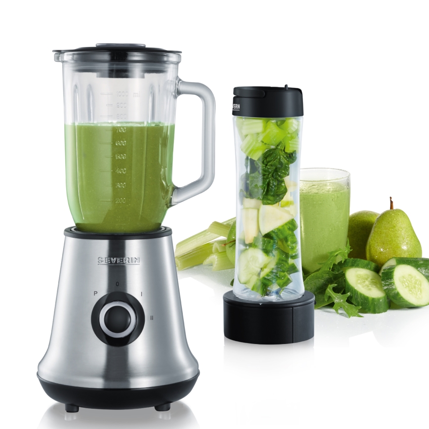 Severin SM 3737 - Pöytätehosekoitin 1 l 500W/230V ruostumaton teräs/musta